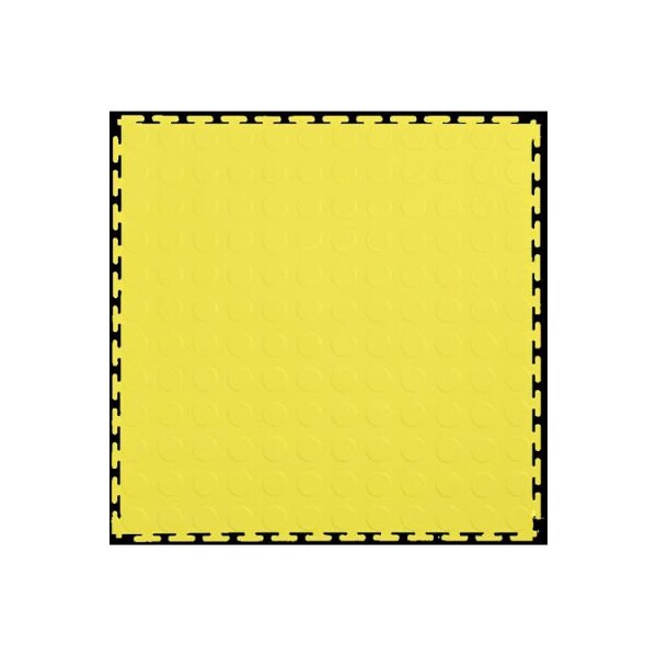 LockTile LockTileÂ PVC Floor Tiles, , 19.5x19.5", Coin, Yellow LK007 Zoro